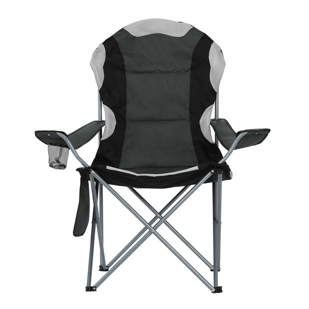 Weisshorn 2X Folding Camping Chairs Grey
