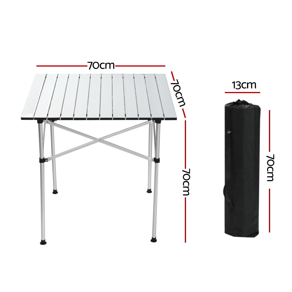 Weisshorn Roll Up Camping Table 70CM