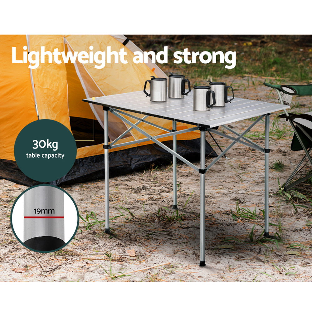 Weisshorn Roll Up Camping Table 70CM