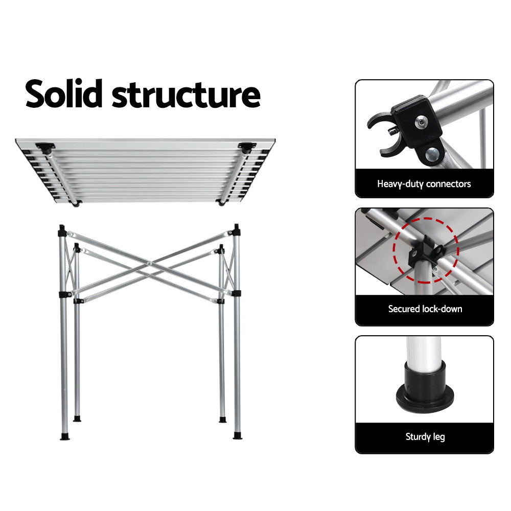 Weisshorn Roll Up Camping Table 70CM