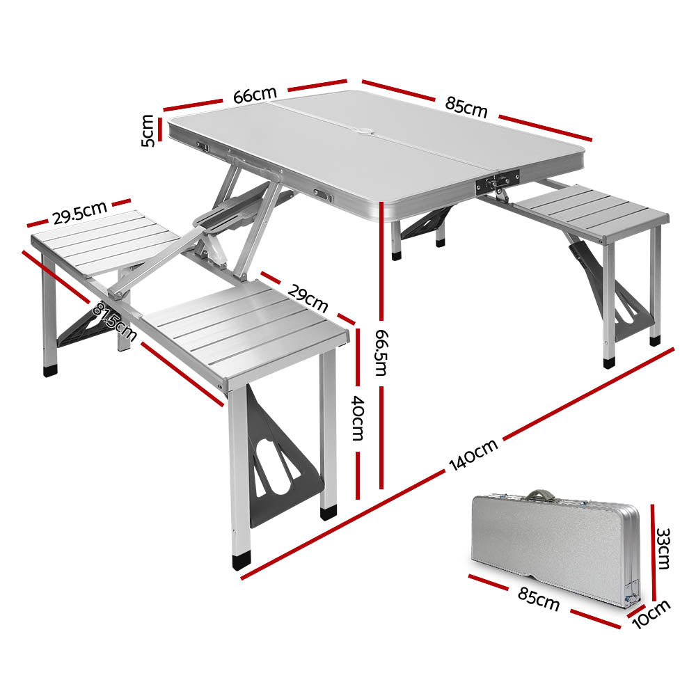 Weisshorn Folding Camping Table 85CM