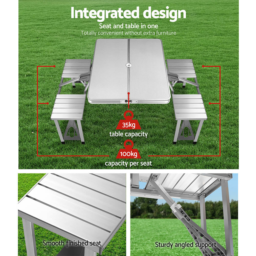 Weisshorn Folding Camping Table 85CM