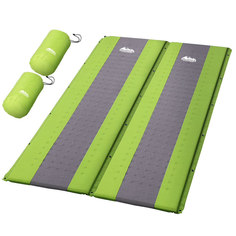 Weisshorn Double Self Inflating Camping Mat Green