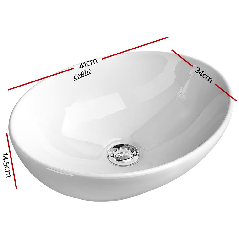 Cefito Bathroom Vanity Basin Above Counter Oval