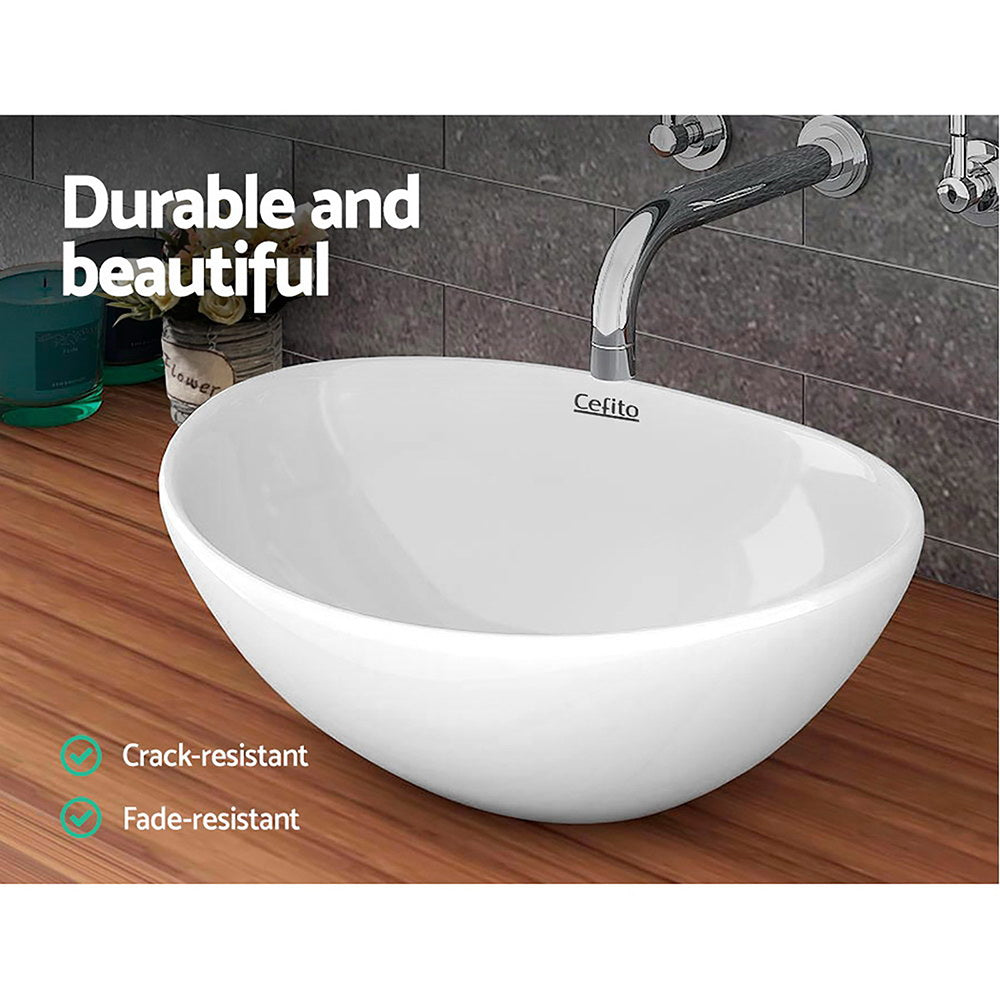 Cefito Bathroom Vanity Basin Above Counter Oval