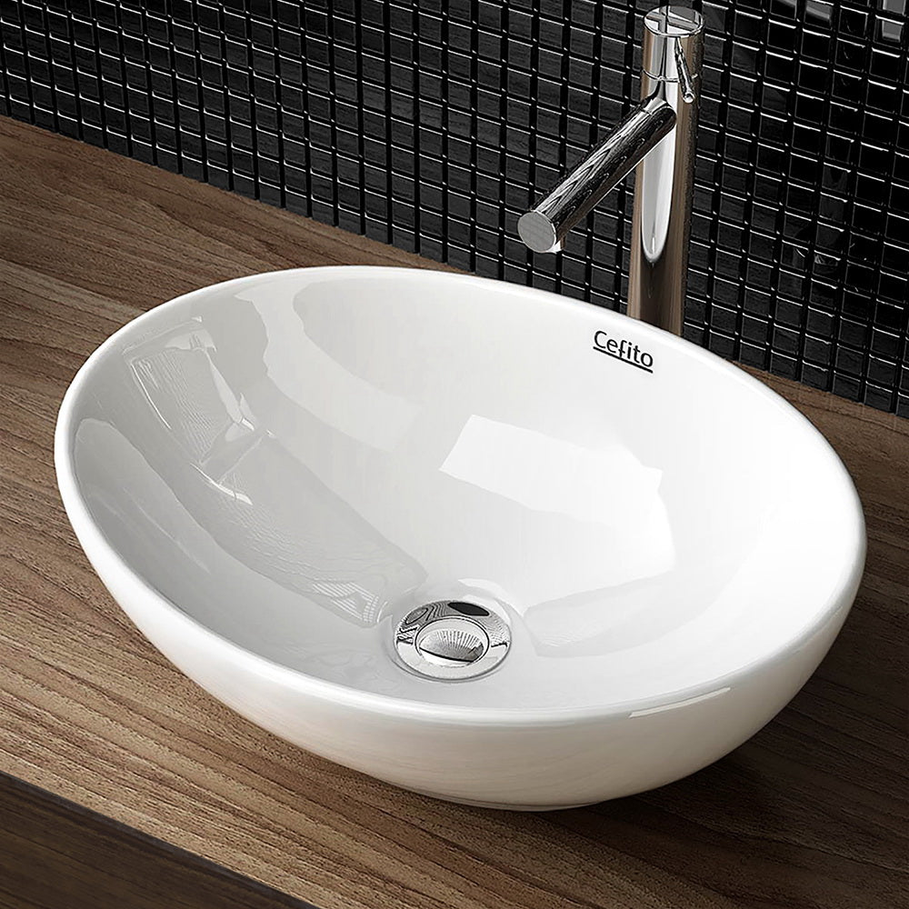 Cefito Bathroom Vanity Basin Above Counter Oval