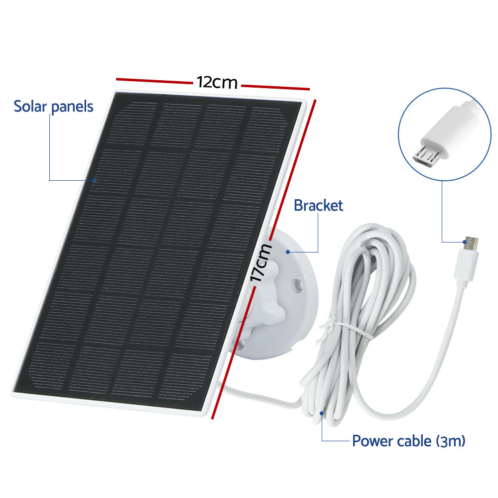 UL-tech Solar Panel Security Camera Wireless Rechargeable 3W