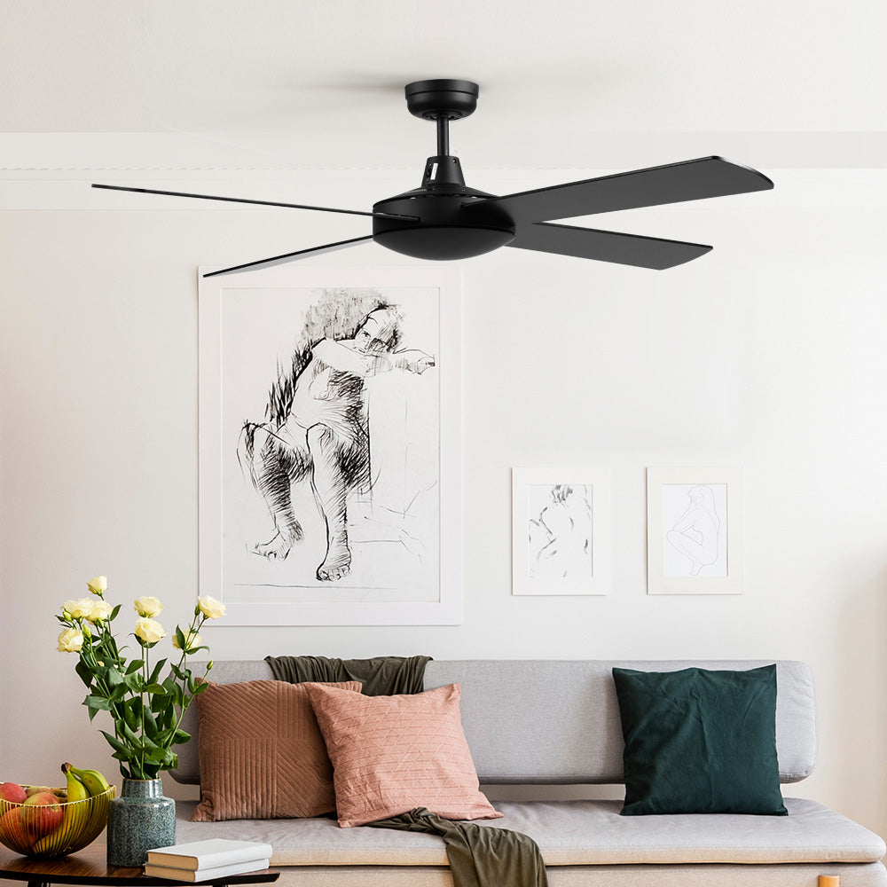 Devanti 52 Inch Ceiling Fan with Remote Black