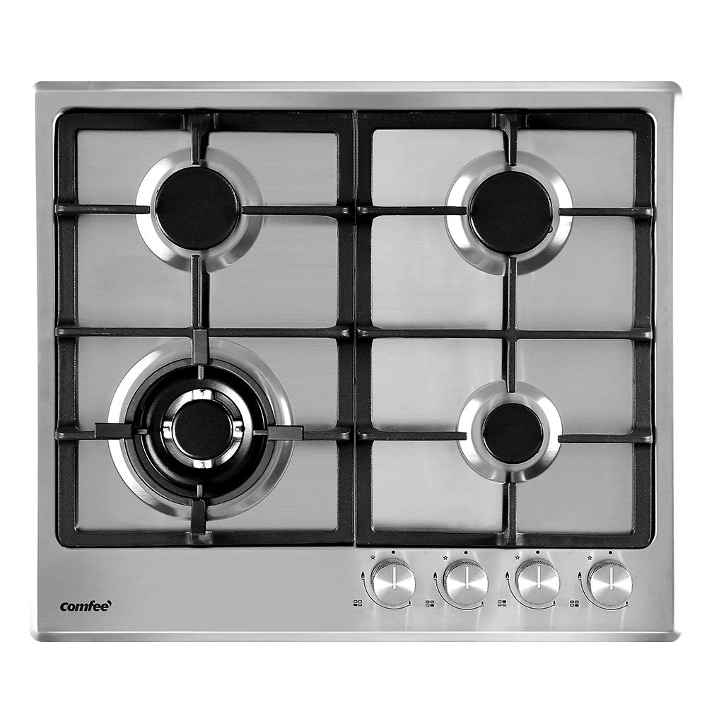 Comfee Gas Cooktop 60cm 4 Burner Stainless Steel