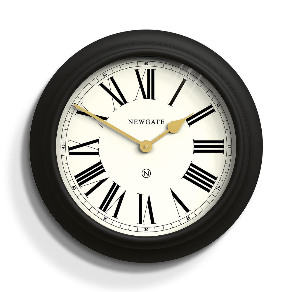 Newgate Chocolate Shop Wall Clock Silicone Cave Black &amp; Cream