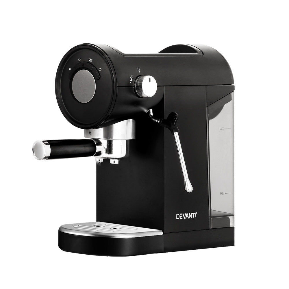 Devanti Espresso Coffee Machine Black