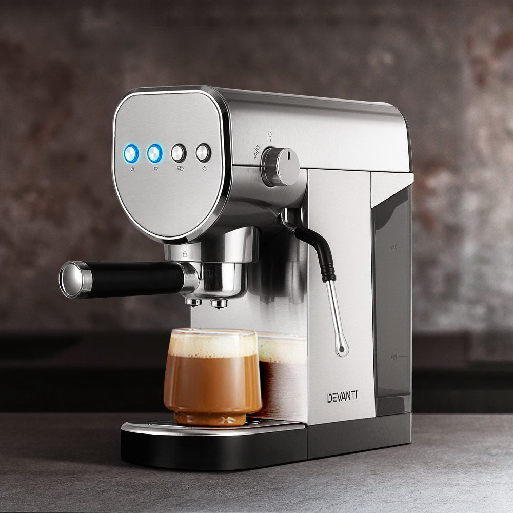 Devanti Coffee Machine Espresso Maker 20 Bar