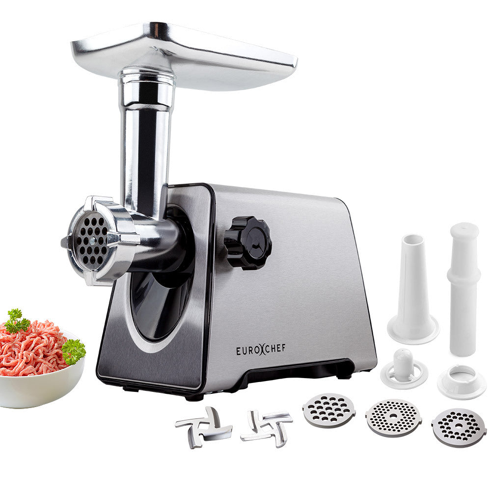 EuroChef Electric Meat Grinder Mincer Sausage Filler Kibbe Maker Kitchen Tool Stainless Steel