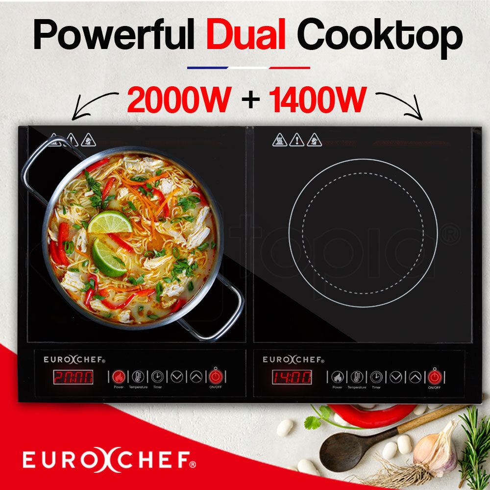 EuroChef Electric Induction Cooktop Portable Kitchen Ceramic Cooker Cooktop 15AMP