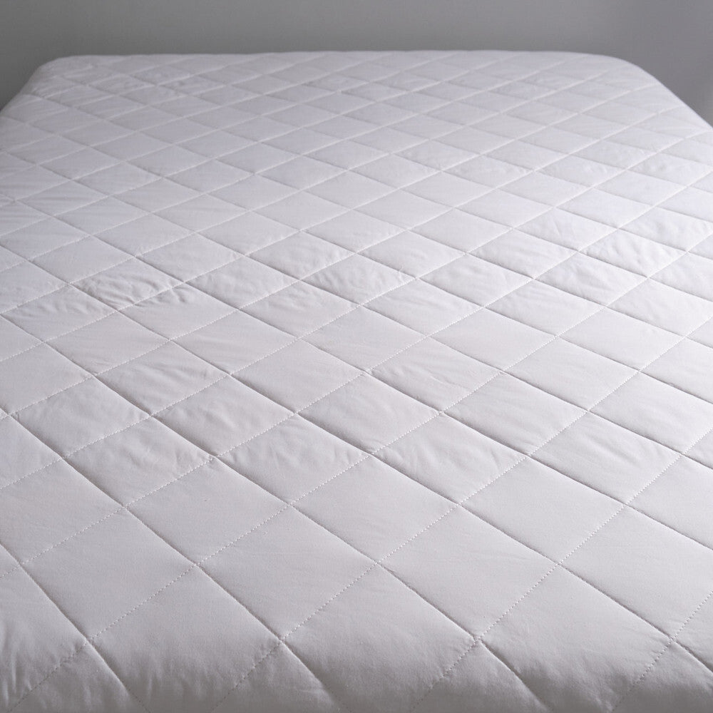 Canningvale Double Bed Cotton Mattress Protector White