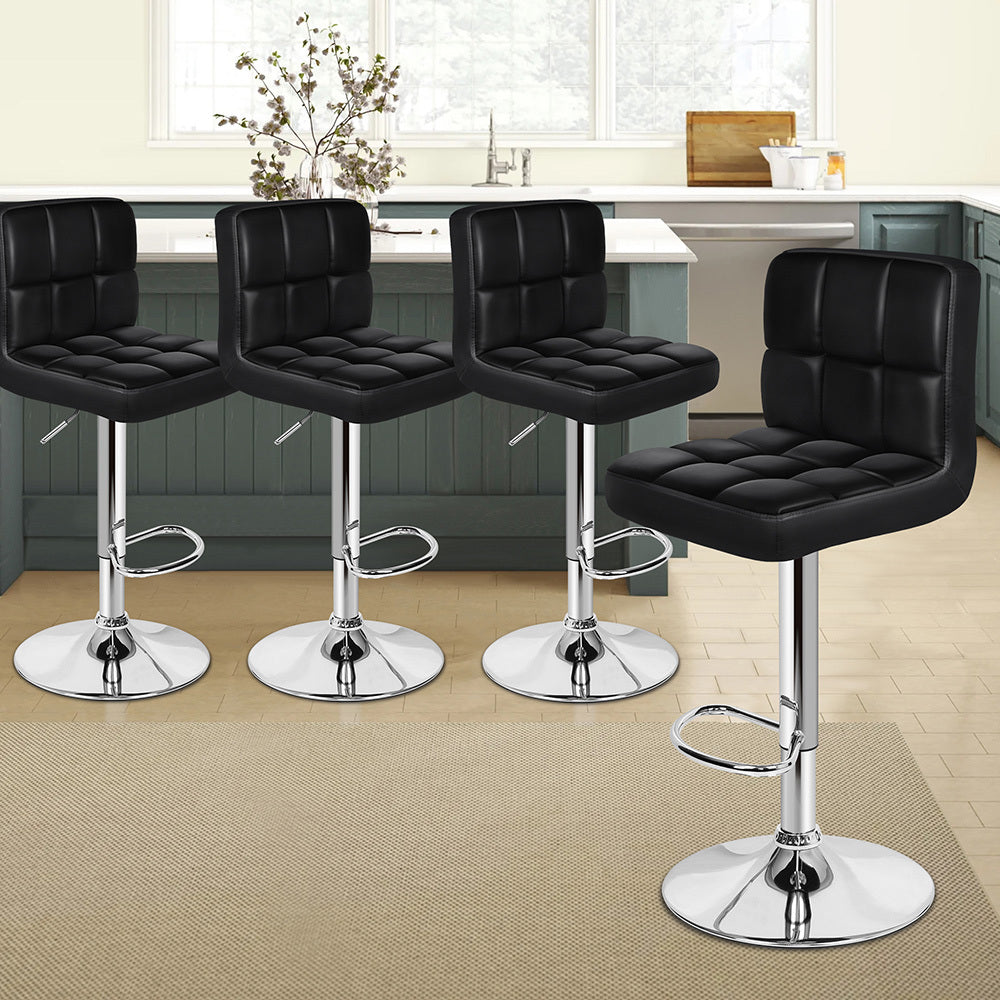 ALFORDSON Set of 4 Ralph Bar Stools (Black)