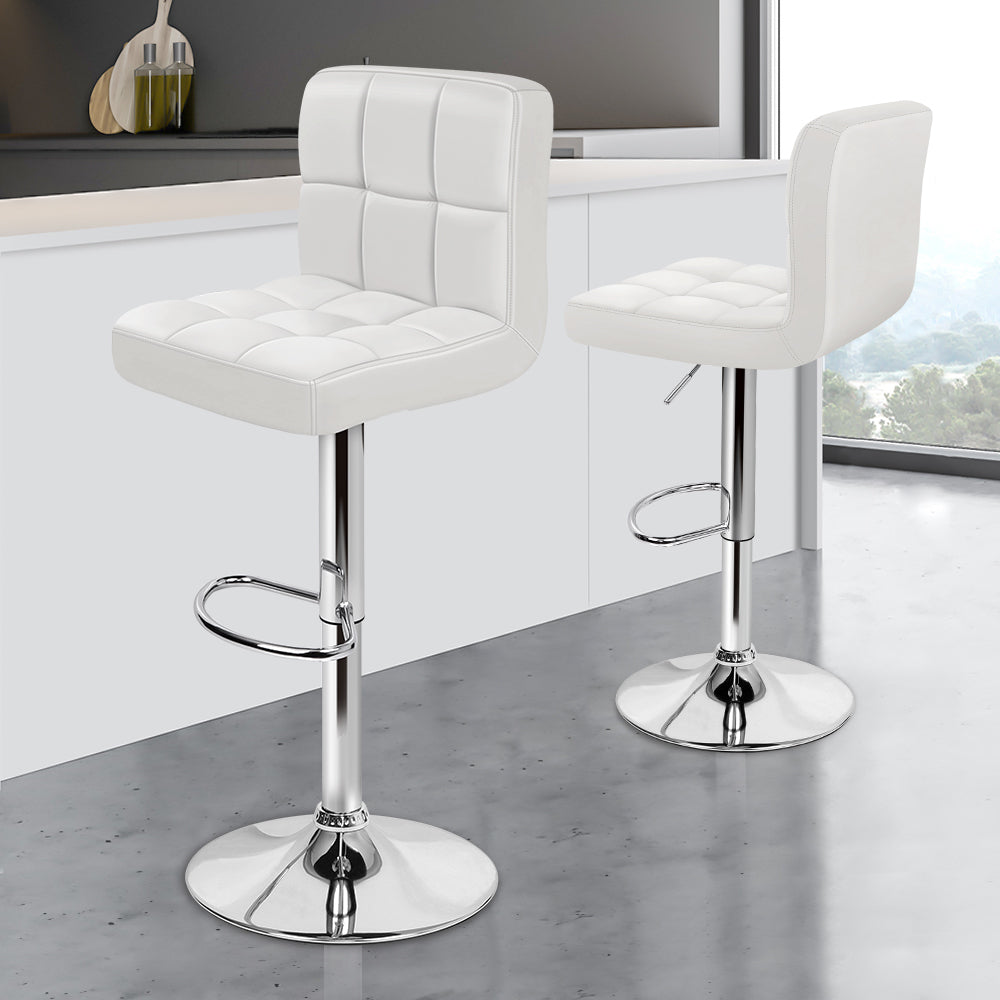 ALFORDSON Set of 2 Ralph Bar Stools (White)