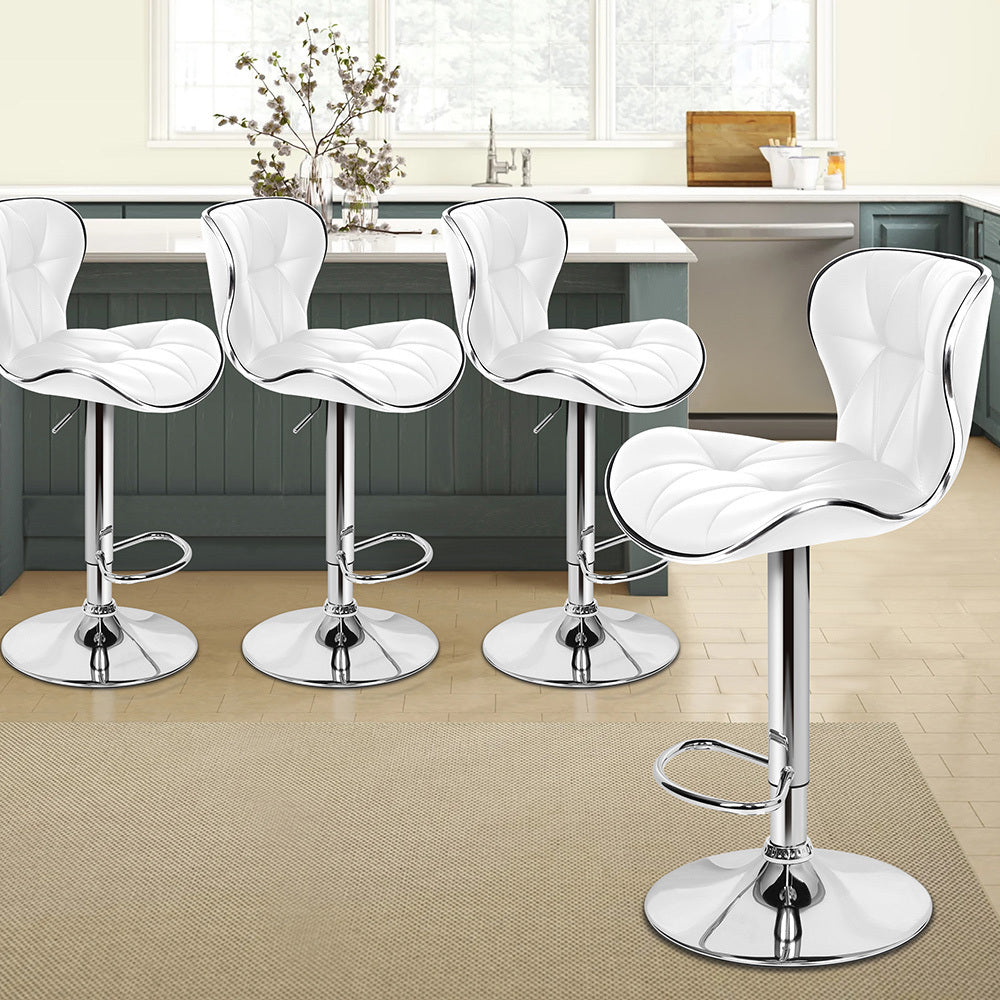 ALFORDSON Set of 4 Luna Bar Stools (White)