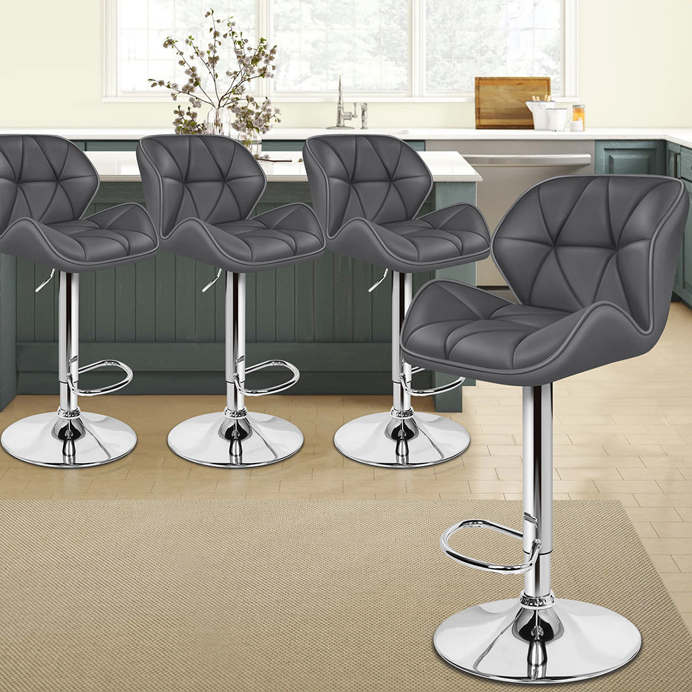 ALFORDSON Set of 4 Willa Bar Stools (Grey)