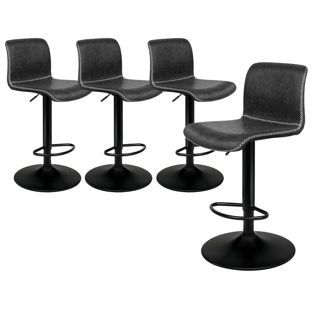 ALFORDSON Set of 4 Remy Bar Stools (Dark Grey)