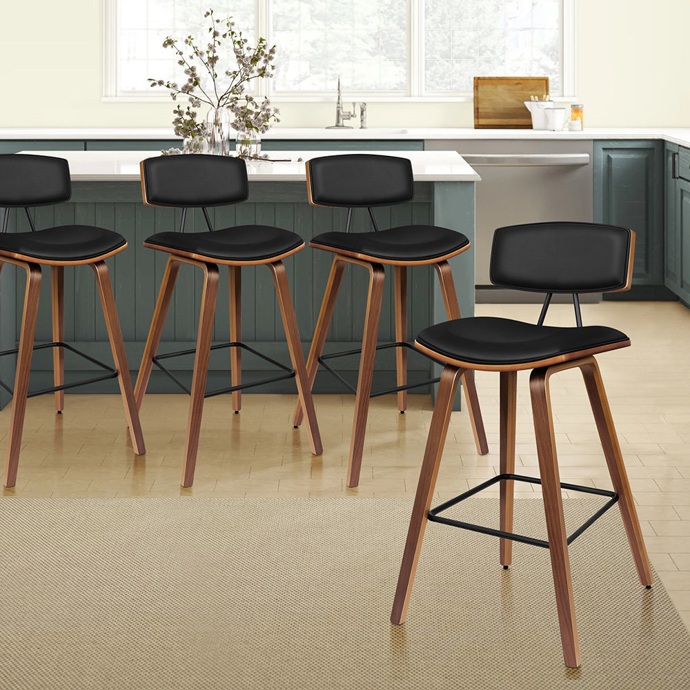 ALFORDSON Set of 4 Mabel Bar Stools (Black)