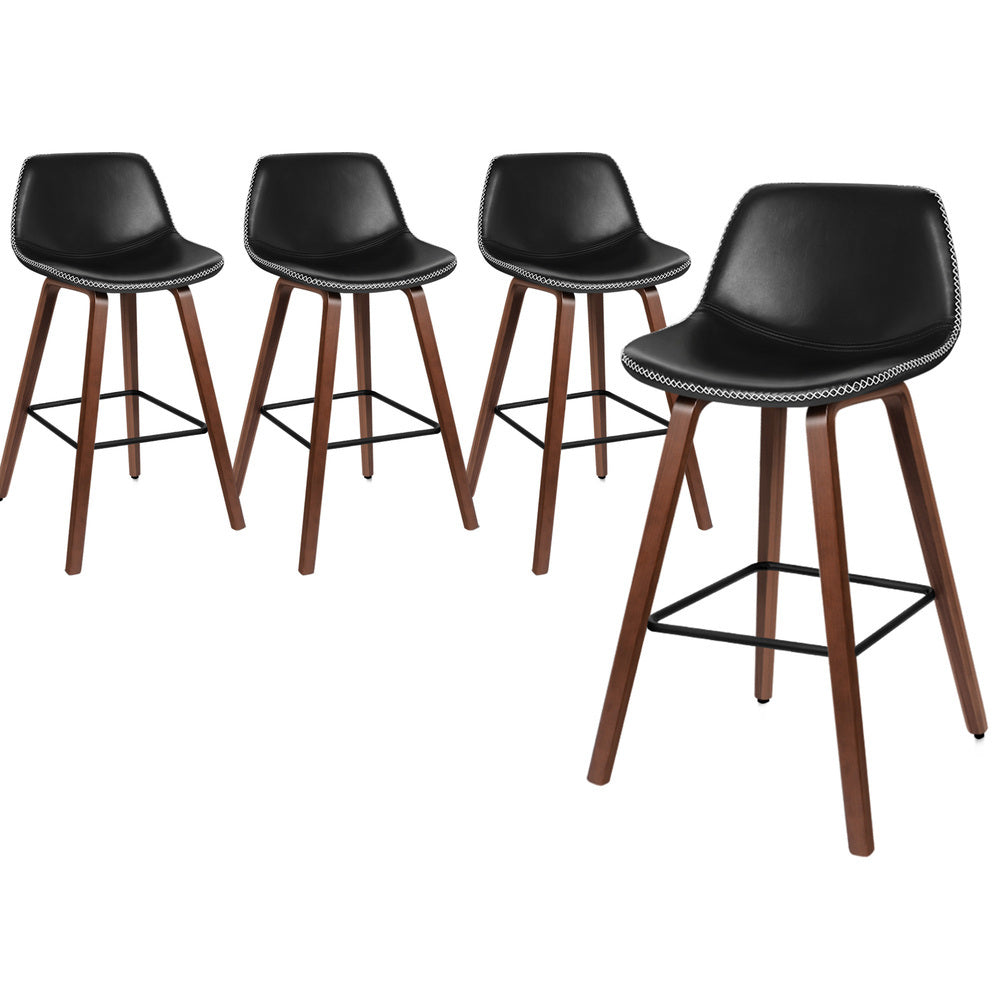 ALFORDSON Set of 4 Noah Bar Stools (Black)