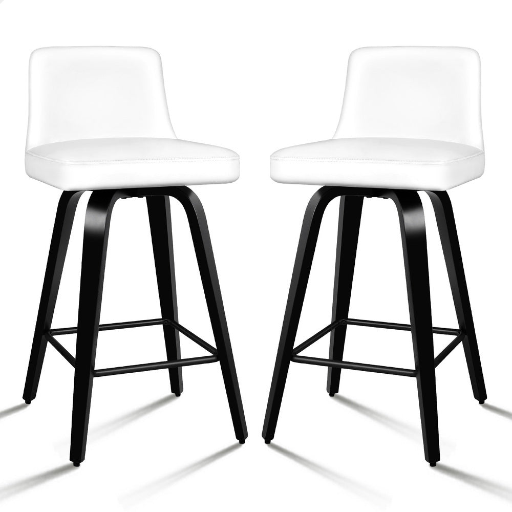 ALFORDSON Set of 2 Bailey Bar Stools (White)