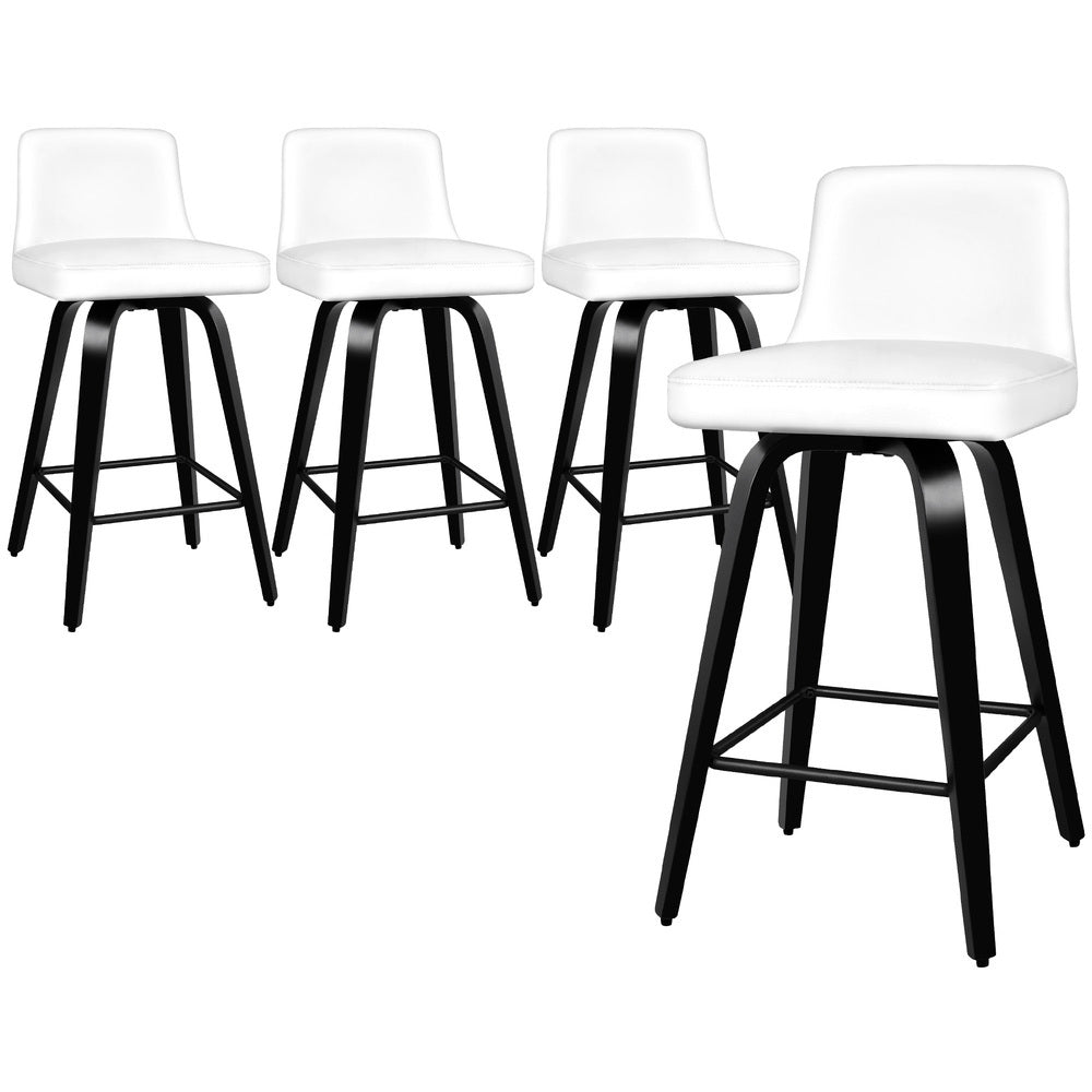 ALFORDSON Set of 4 Bailey Bar Stools (White)