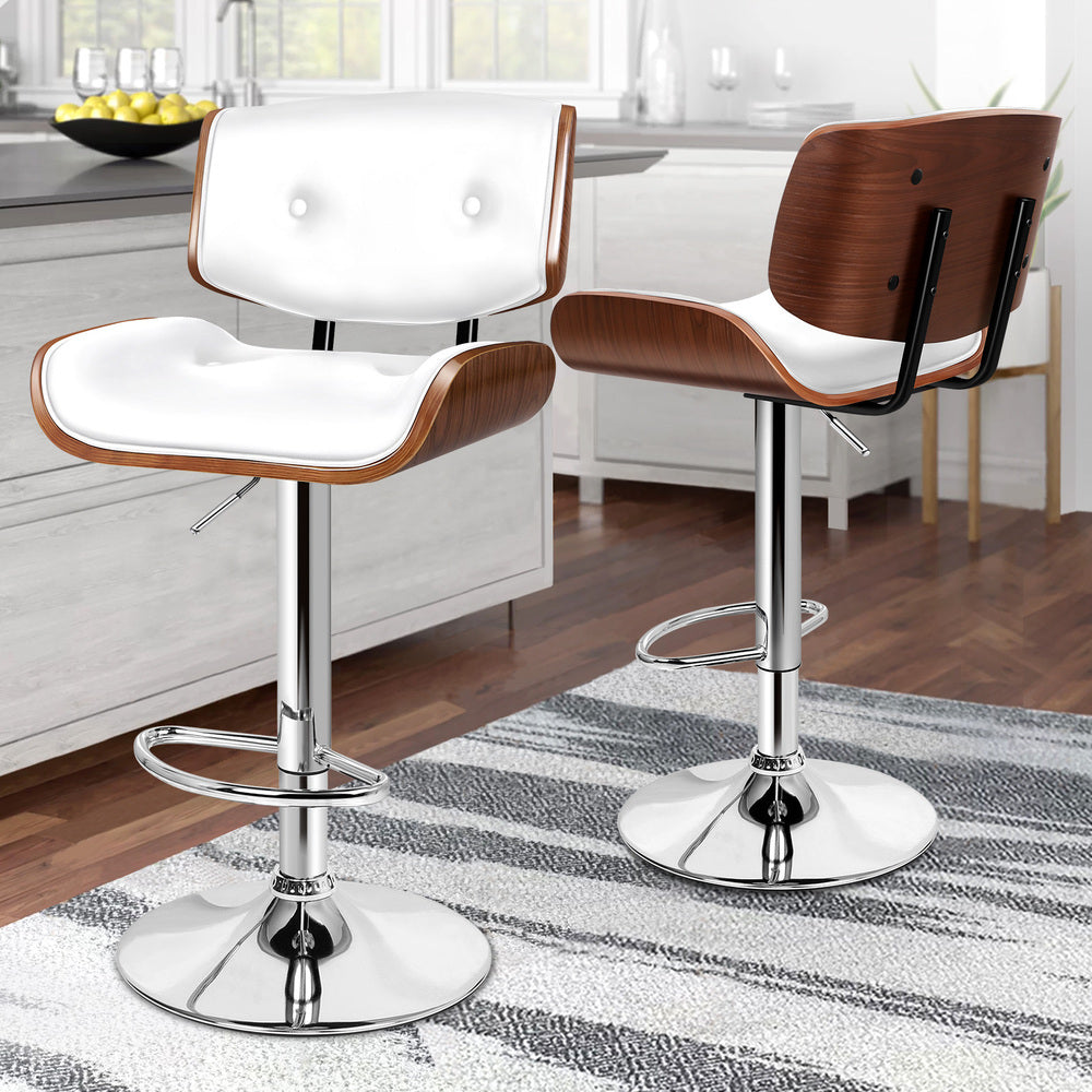 ALFORDSON Set of 2 Odette Bar Stool (White)