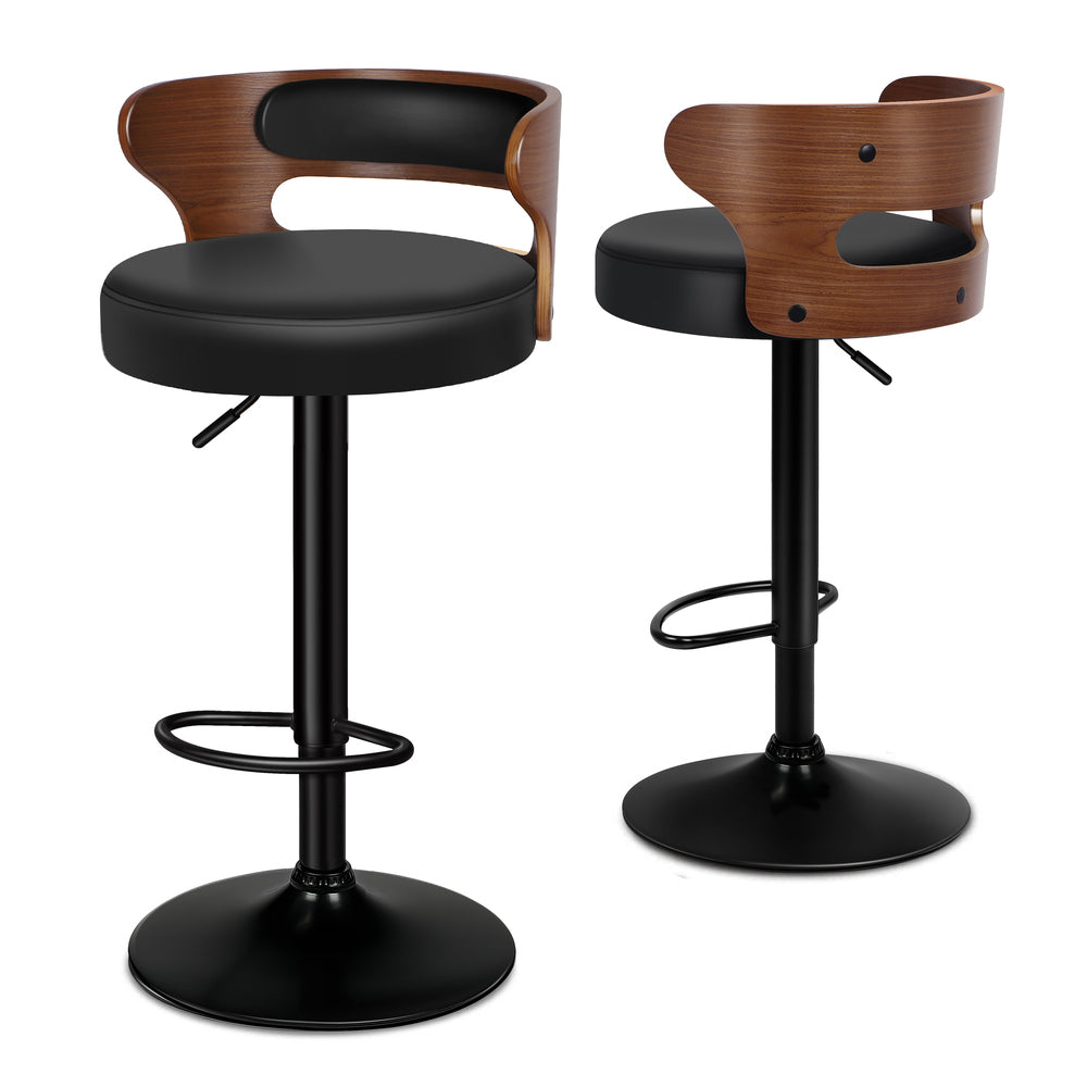 ALFORDSON Set of 4 Ramiro Bar Stools (Black)