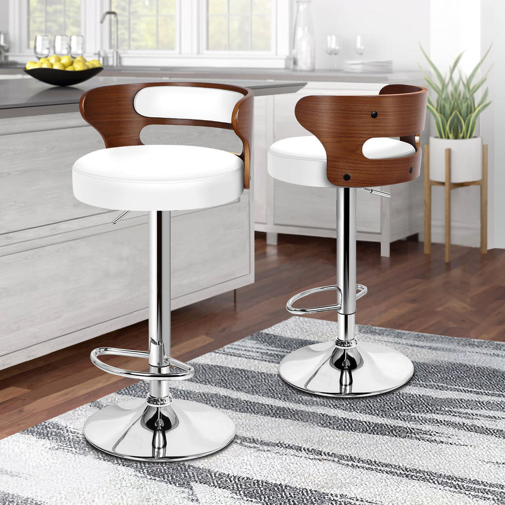 ALFORDSON Set of 2 Ramiro Bar Stools (White)