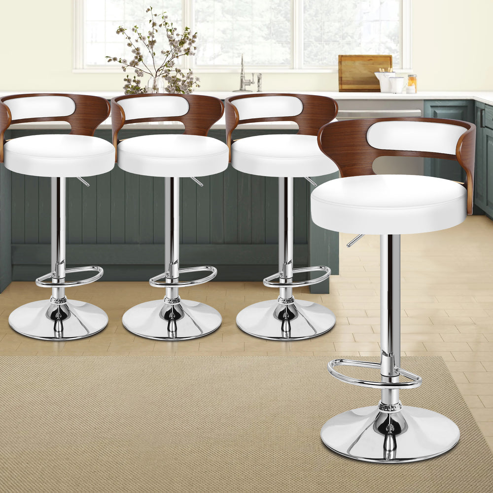 ALFORDSON Set of 4 Ramiro Bar Stools (White)