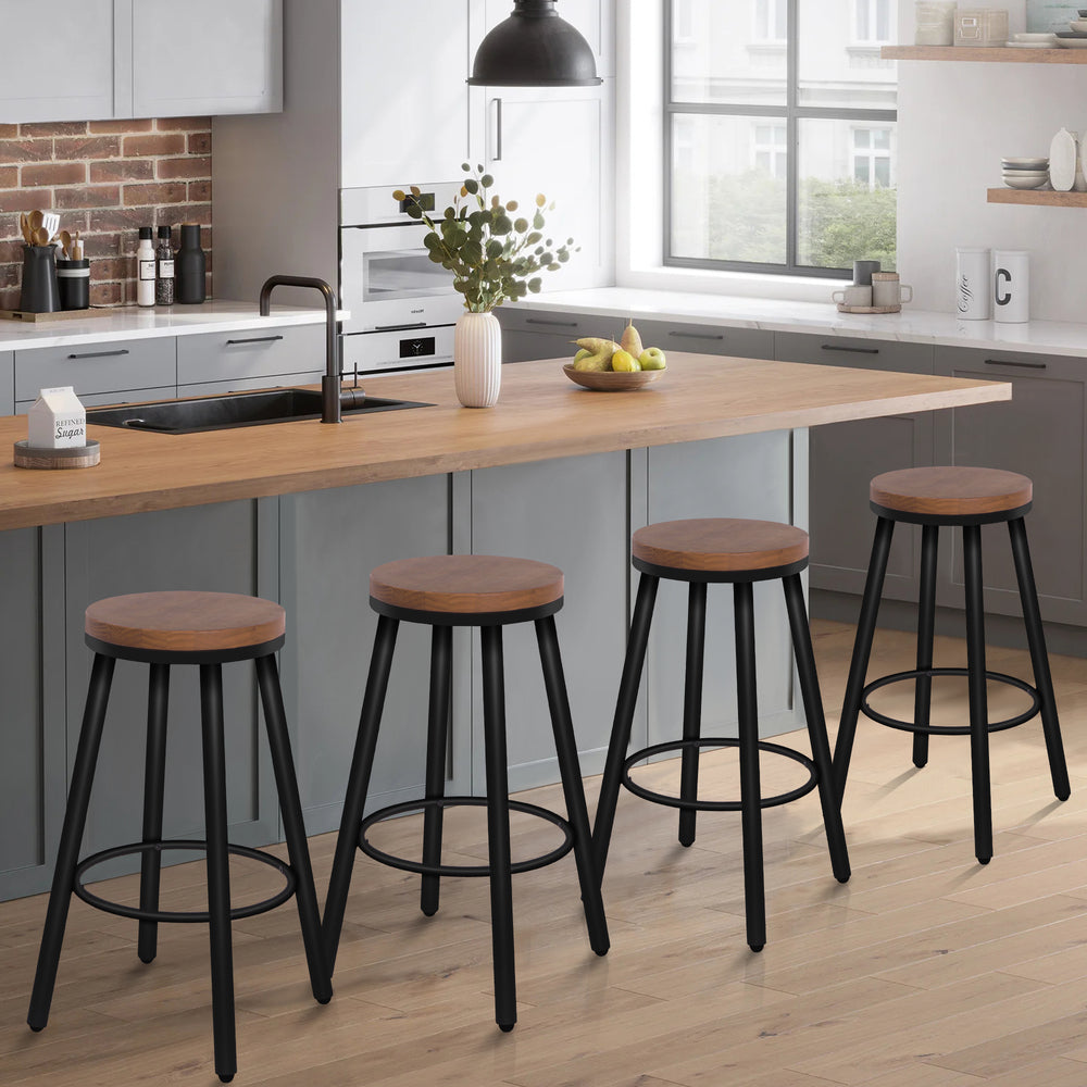 ALFORDSON Set of 4 Rocio Bar Stools (Black)