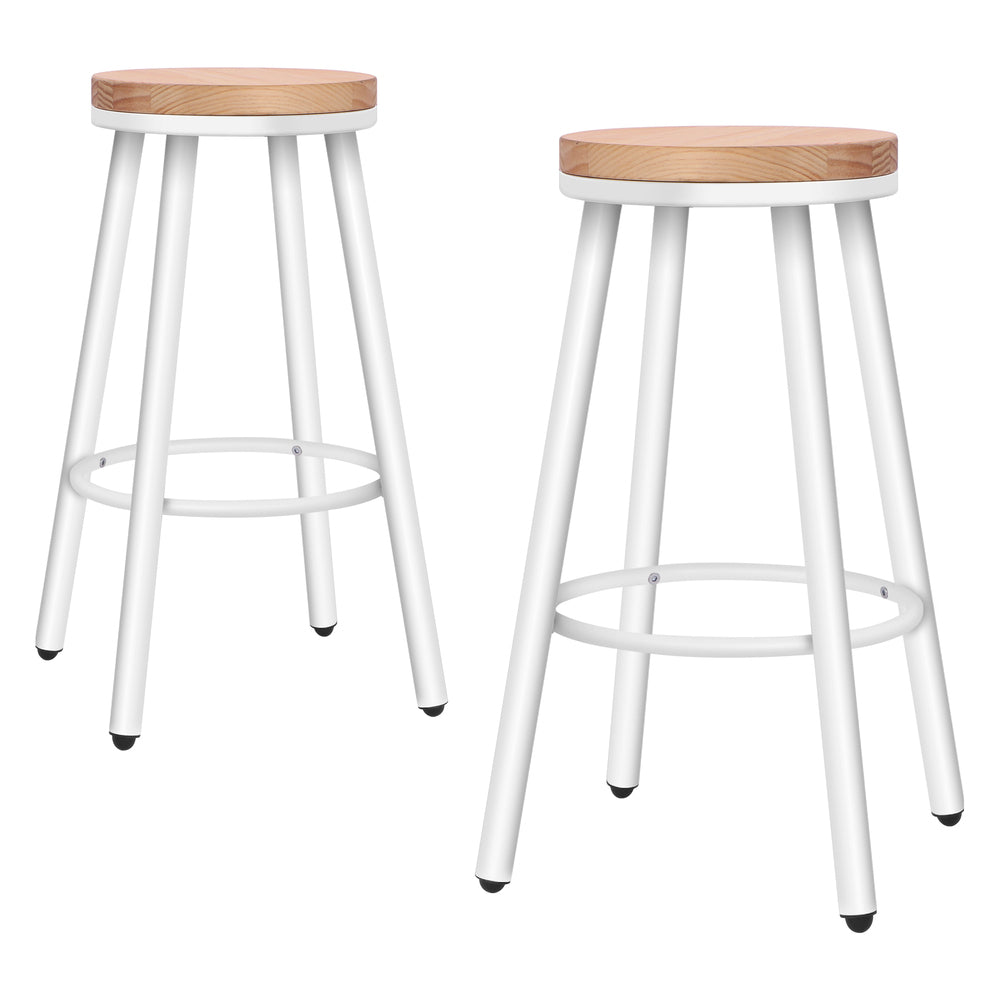 ALFORDSON Set of 2 Rocio Bar Stools (White)