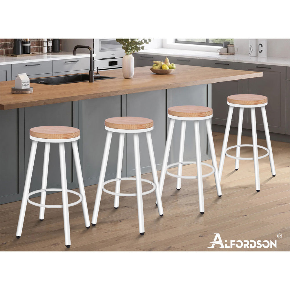 ALFORDSON Set of 2 Rocio Bar Stools (White)