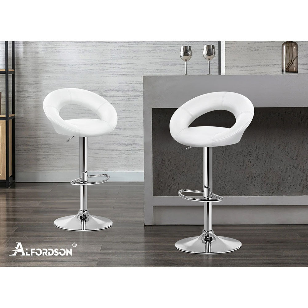 ALFORDSON Set of 4 Ovadia Bar Stools (White)