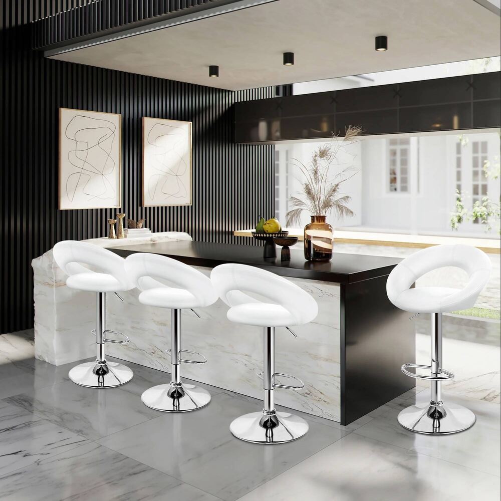 ALFORDSON Set of 4 Ovadia Bar Stools (White)