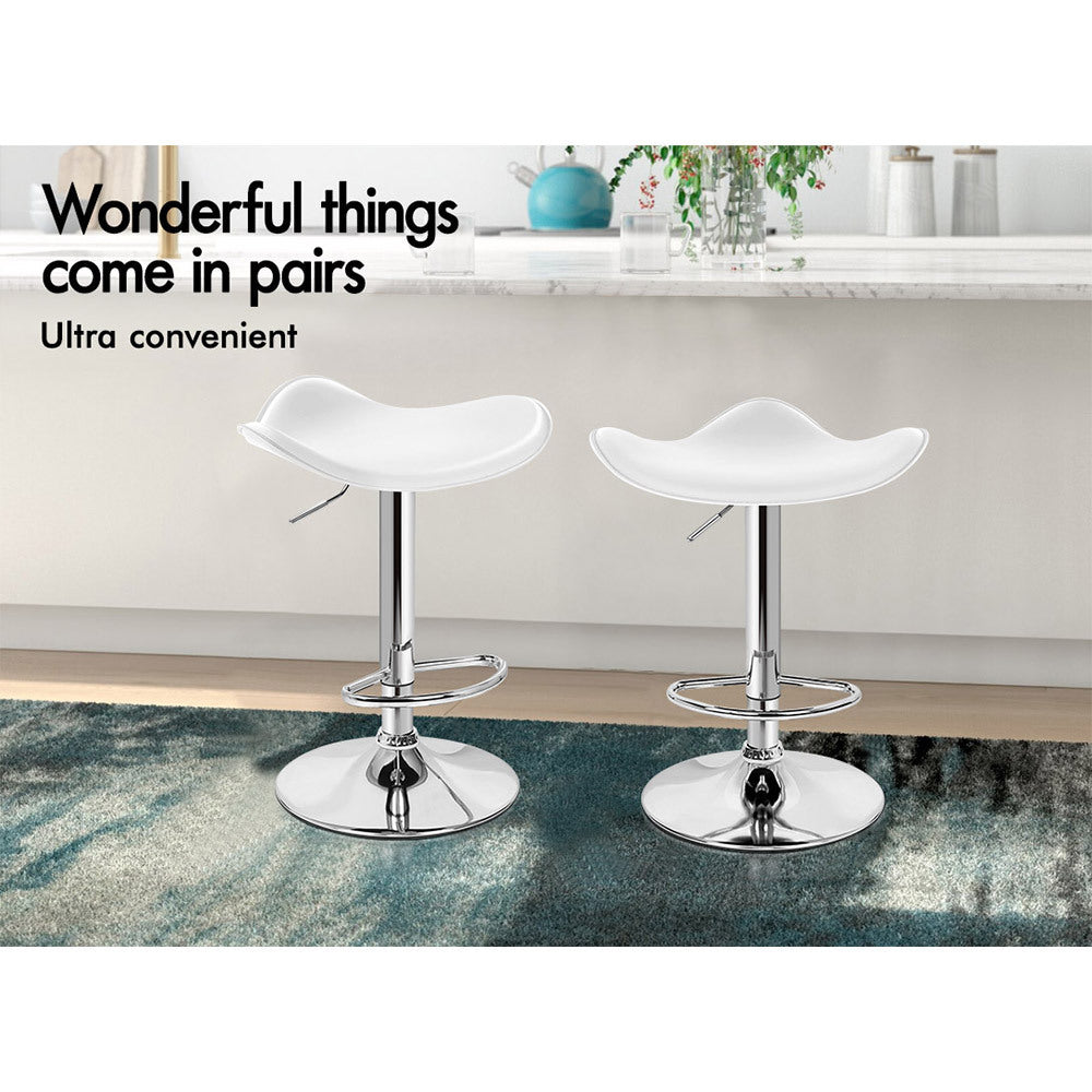 ALFORDSON Set of 2 Portia Bar Stools (White)