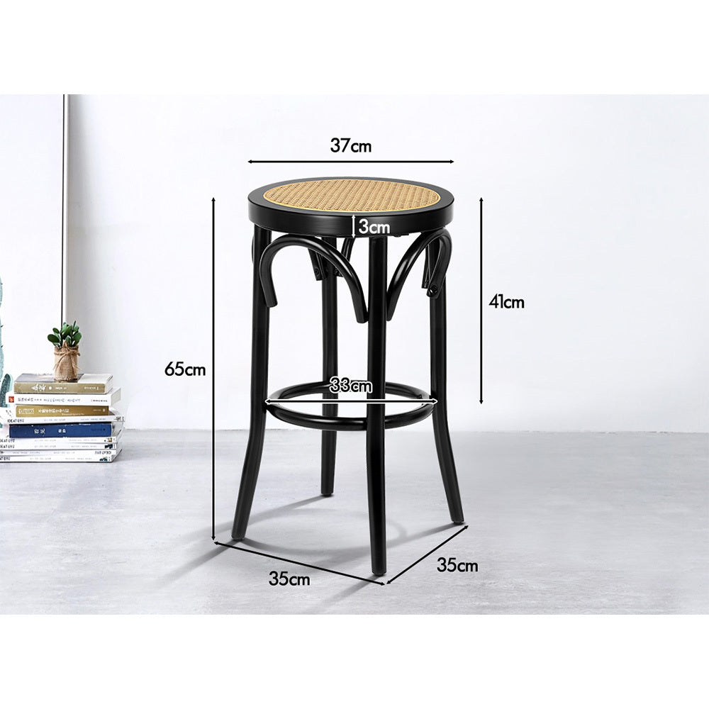 ALFORDSON Set of 2 Renata Bar Stools (Black)