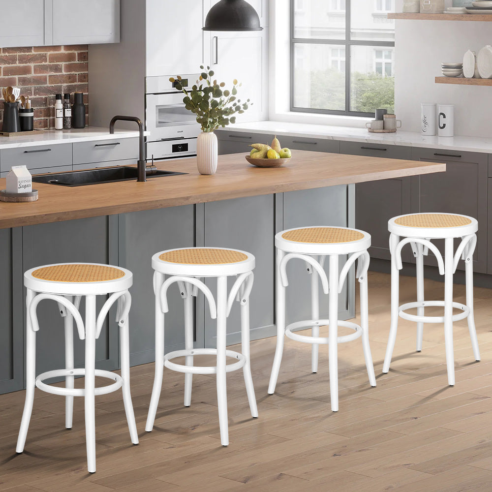 ALFORDSON Set of 4 Renata Bar Stools (White)