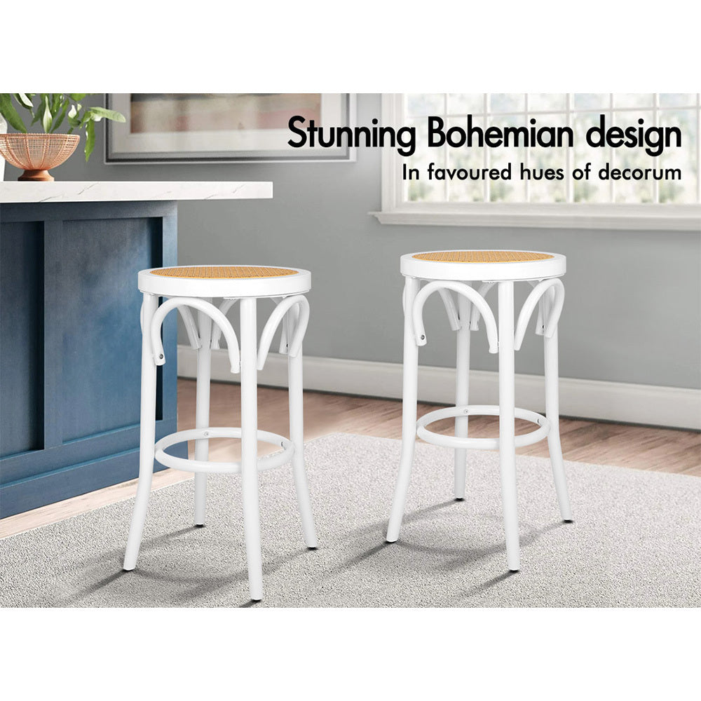 ALFORDSON Set of 4 Renata Bar Stools (White)