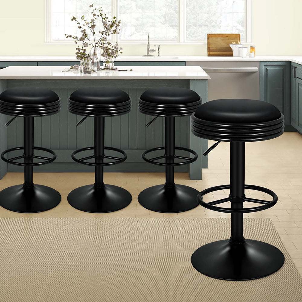 ALFORDSON Set of 4 Sade Bar Stools (All Black)