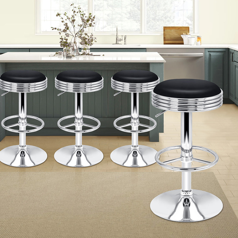 ALFORDSON Set of 4 Sade Bar Stools (Black)