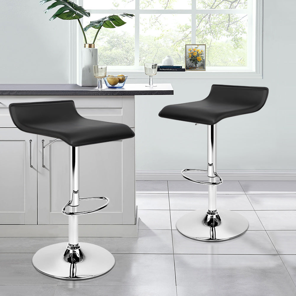 ALFORDSON Set of 2 Saxton Bar Stools (Black)