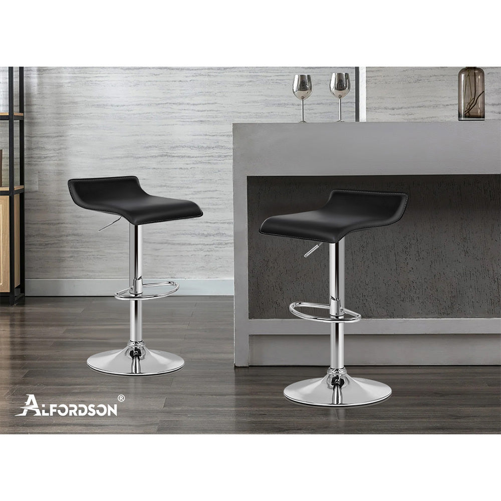 ALFORDSON Set of 2 Saxton Bar Stools (Black)