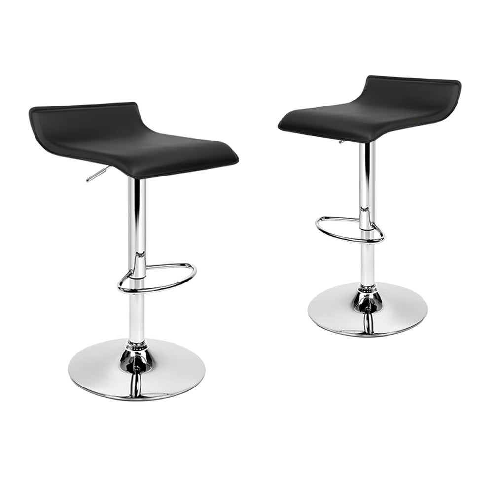 ALFORDSON Set of 2 Saxton Bar Stools (Black)