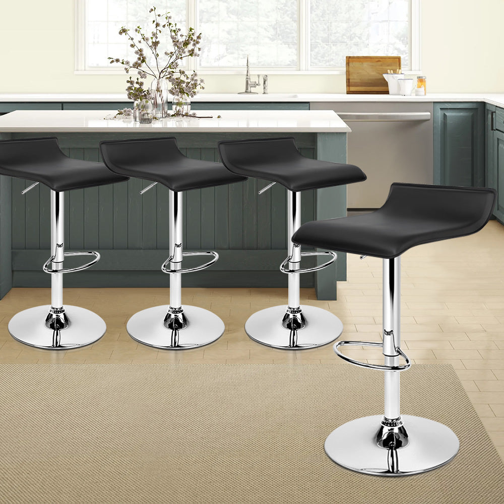 ALFORDSON Set of 4 Saxton Bar Stools (Black)