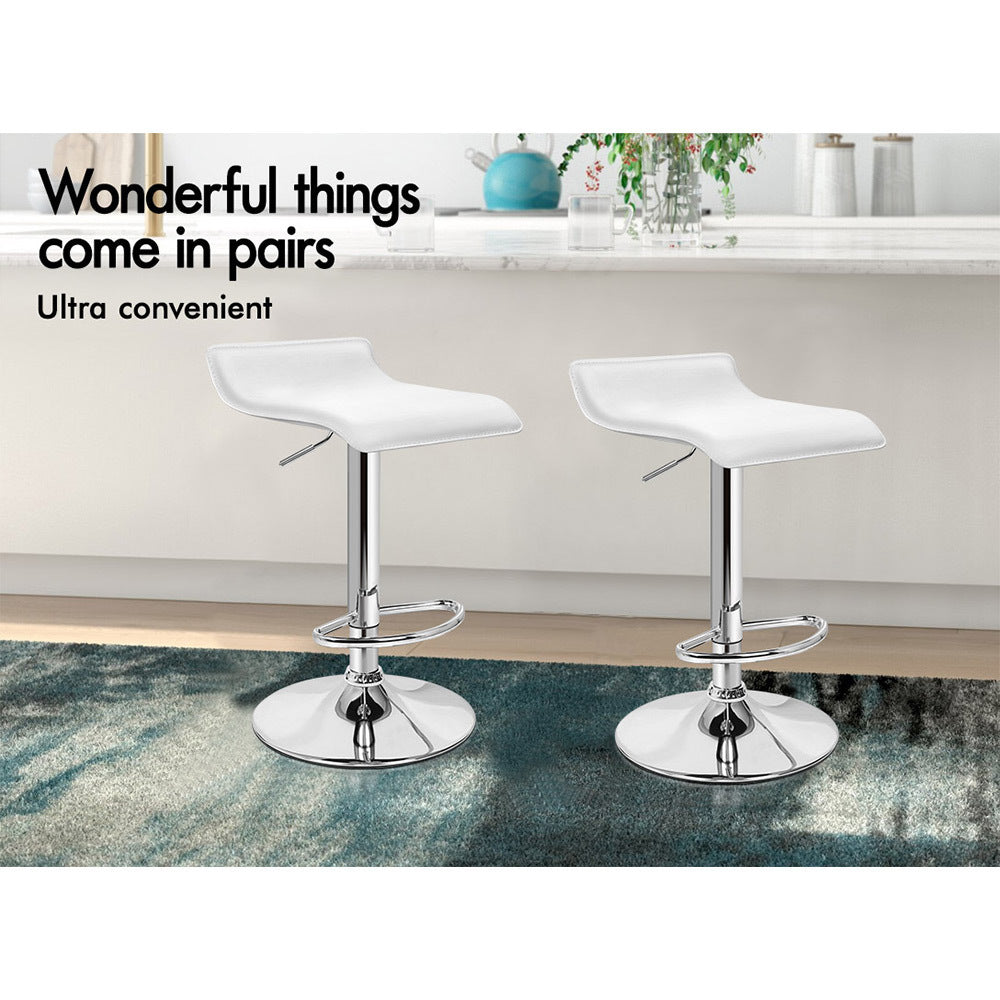 ALFORDSON Set of 2 Saxton Bar Stools (White)