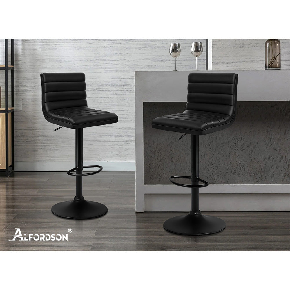 ALFORDSON Set of 4 Ruel Bar Stools (All Black)