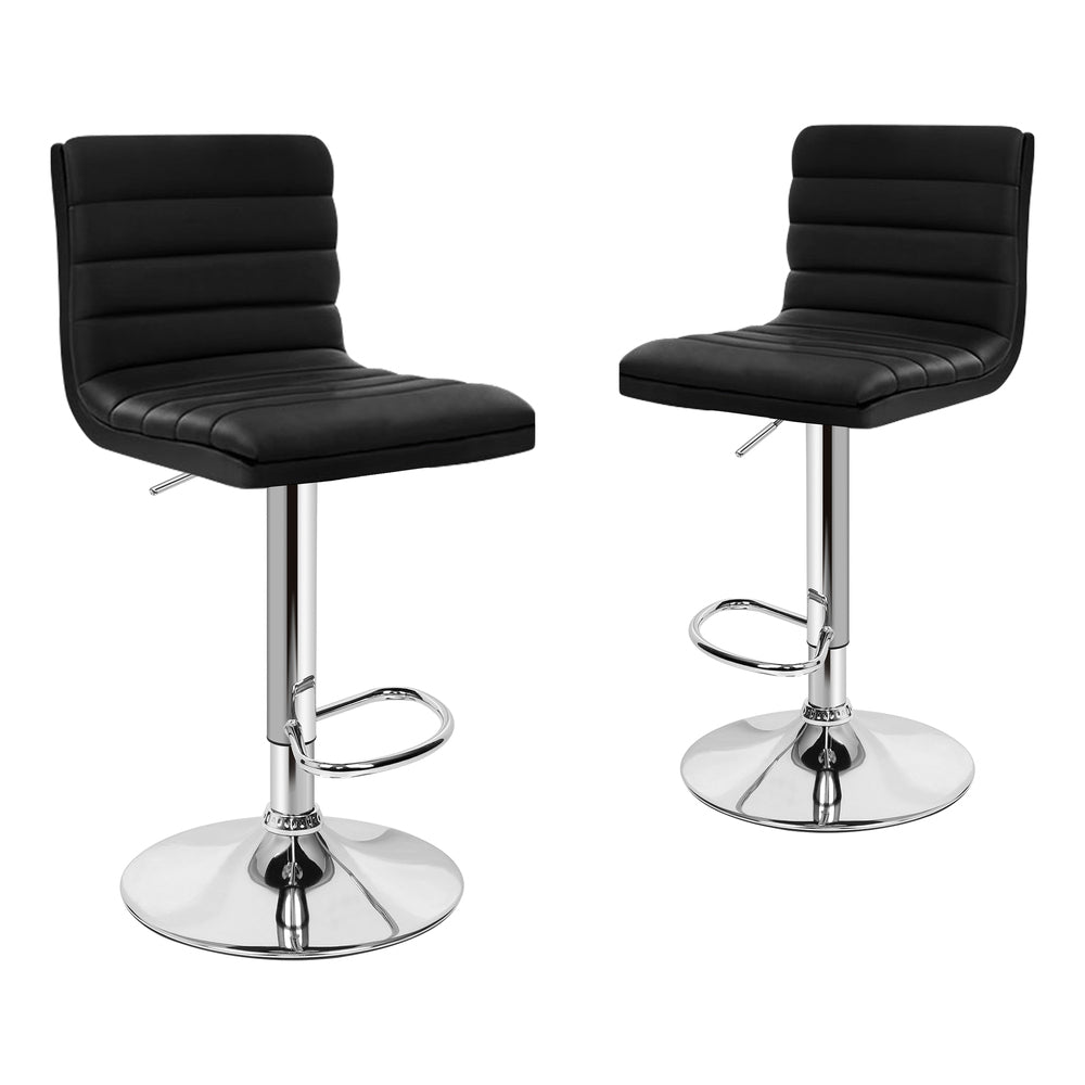 ALFORDSON Set of 2 Ruel Bar Stools (Black)